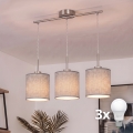 Brilagi - Lustre LED suspenso por cabo NUBILA 3xE27/60W/230V cinzento