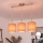 Brilagi - Lustre LED suspenso por cabo NUBILA 3xE27/60W/230V laranja