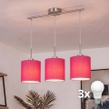 Brilagi - Lustre LED suspenso por cabo NUBILA 3xE27/60W/230V rosa