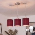 Brilagi - Lustre LED suspenso por cabo NUBILA 3xE27/60W/230V vermelho pompeiano