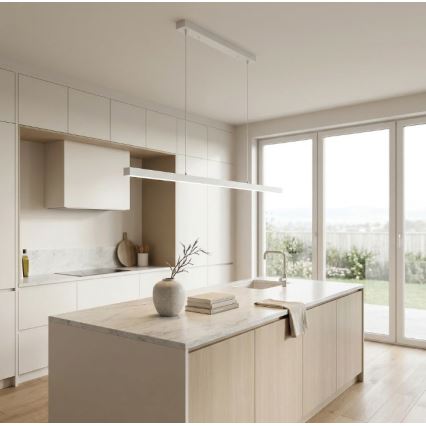Brilagi - Lustre LED suspenso por cabo PAXIS LED/30W/230V 120 cm branco