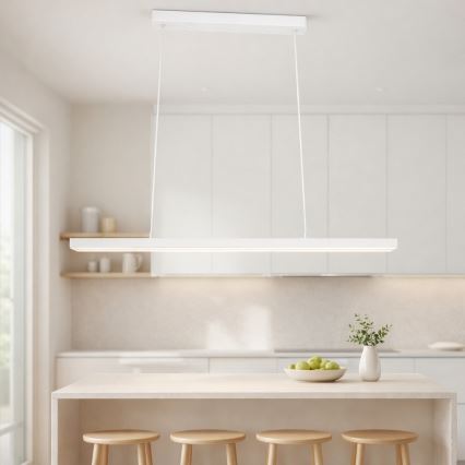 Brilagi - Lustre LED suspenso por cabo PAXIS LED/30W/230V 120 cm branco