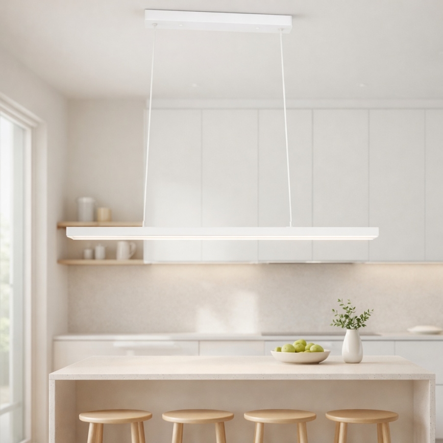Brilagi - Lustre LED suspenso por cabo PAXIS LED/30W/230V 120 cm branco