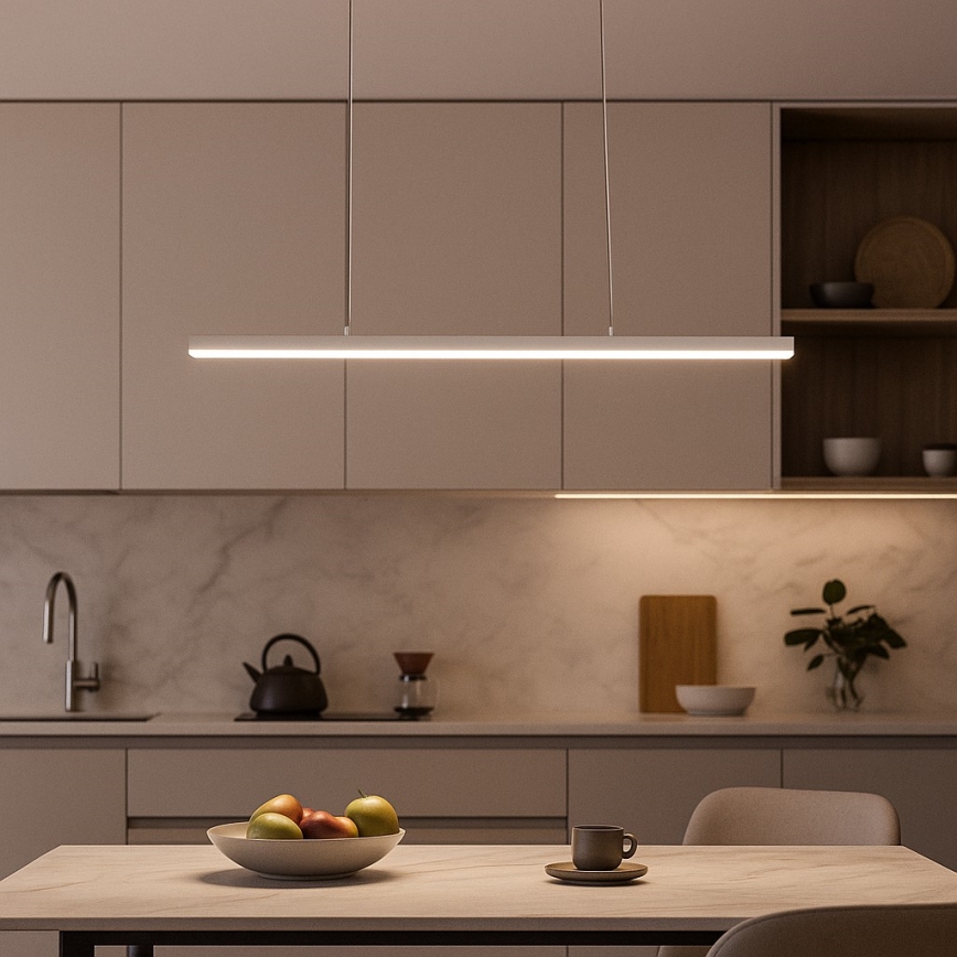 Brilagi - Lustre LED suspenso por cabo PAXIS LED/30W/230V 120 cm branco