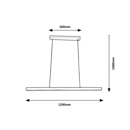 Brilagi - Lustre LED suspenso por cabo PAXIS LED/30W/230V 120 cm branco