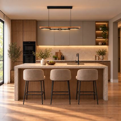 BRILAGI - Lustre LED suspenso por cabo PLANK LED/35W/230V 4000K 30x100 cm madeira