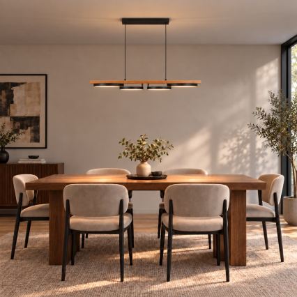 BRILAGI - Lustre LED suspenso por cabo PLANK LED/35W/230V 4000K 30x100 cm madeira