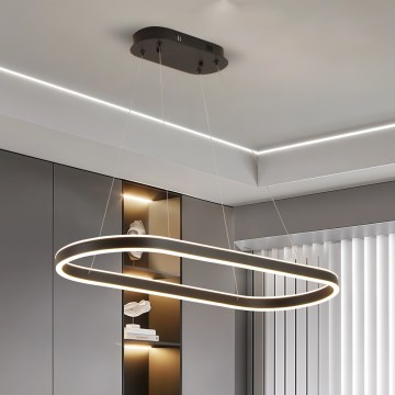 Brilagi - Lustre LED suspenso por cabo PONDIE LED/43W/230V 80x30 cm preto