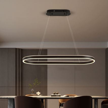 Brilagi - Lustre LED suspenso por cabo PONDIE LED/43W/230V 80x30 cm preto