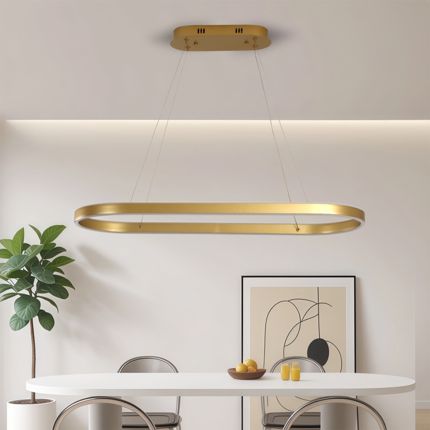 Brilagi - Lustre LED suspenso por cabo PONDIE LED/44W/230V 80x30 cm dourado