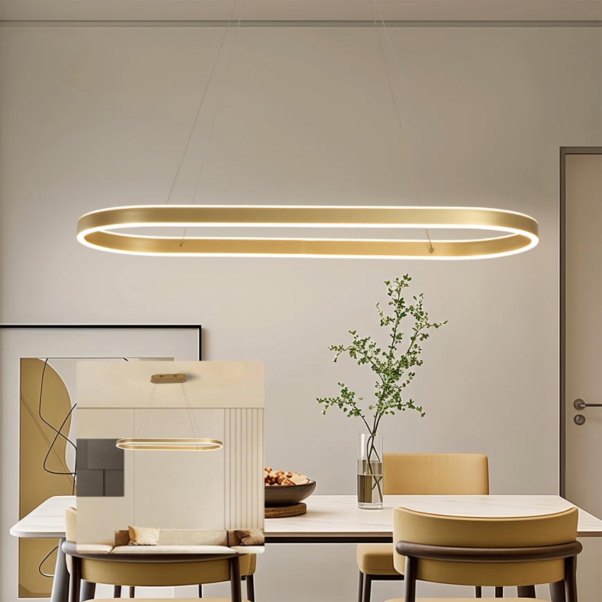 Brilagi - Lustre LED suspenso por cabo PONDIE LED/44W/230V 80x30 cm dourado