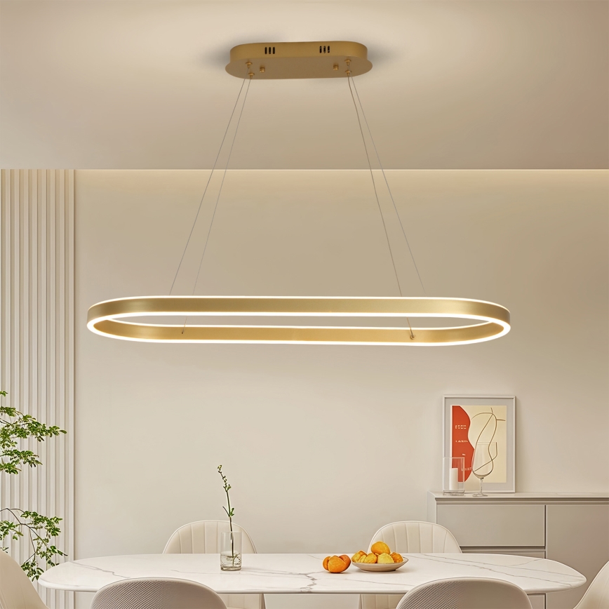 Brilagi - Lustre LED suspenso por cabo PONDIE LED/44W/230V 80x30 cm dourado