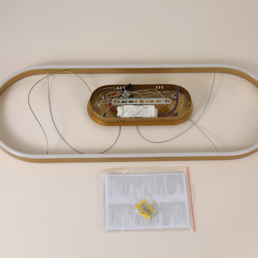 Brilagi - Lustre LED suspenso por cabo PONDIE LED/44W/230V 80x30 cm dourado