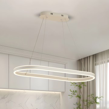 Brilagi - Lustre LED suspenso por cabo PONDIE LED/45W/230V 80x30 cm branco