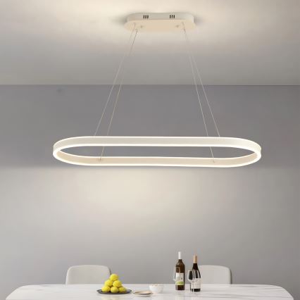 Brilagi - Lustre LED suspenso por cabo PONDIE LED/45W/230V 80x30 cm branco