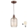 Brilagi - Lustre LED suspenso por cabo RETRO GLASS 1xE27/60W/230V Ø 14 cm cobre/castanho fumado