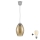 Brilagi - Lustre LED suspenso por cabo RETRO GLASS 1xE27/60W/230V Ø 17 cm prata/bege fumê