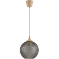 Brilagi - Lustre LED suspenso por cabo RETRO GLASS 1xE27/60W/230V Ø 18 cm bege/cinzento fumê