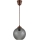Brilagi - Lustre LED suspenso por cabo RETRO GLASS 1xE27/60W/230V Ø 18 cm castanho/cinzento fumado