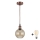 Brilagi - Lustre LED suspenso por cabo RETRO GLASS 1xE27/60W/230V Ø 18 cm cobre/castanho fumê