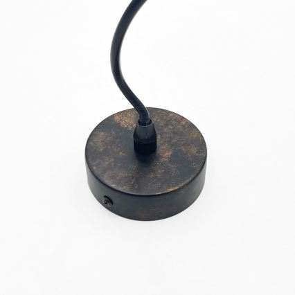 Brilagi - Lustre LED suspenso por cabo RIDDY 1xE27/60W/230V cobre/pátina