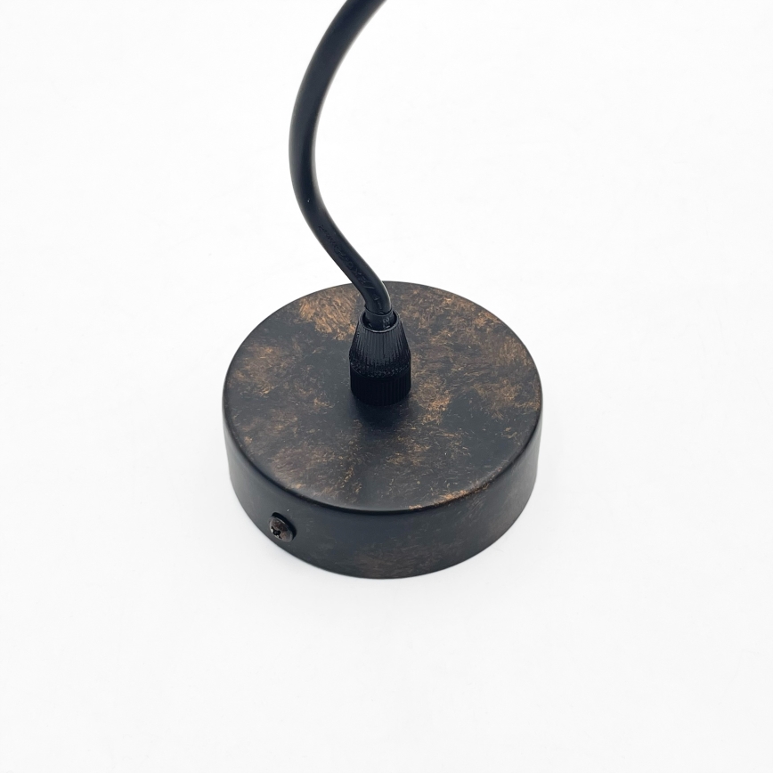 Brilagi - Lustre LED suspenso por cabo RIDDY 1xE27/60W/230V cobre/pátina