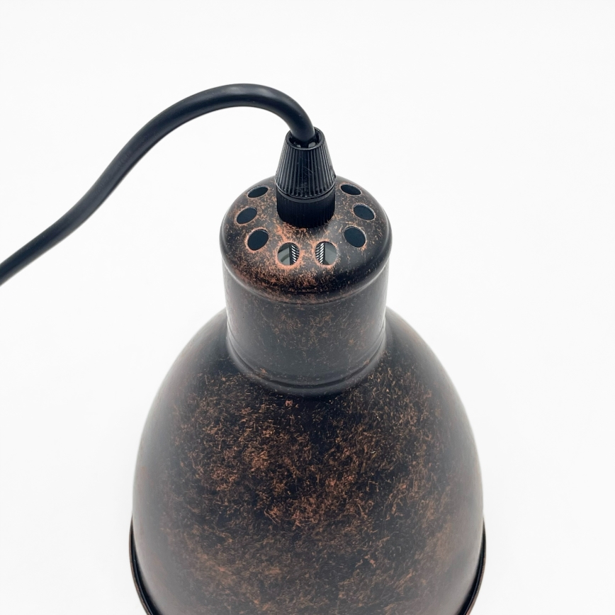 Brilagi - Lustre LED suspenso por cabo RIDDY 1xE27/60W/230V cobre/pátina