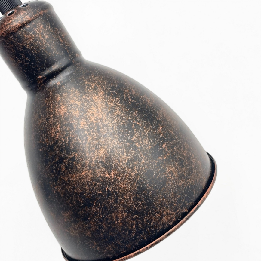 Brilagi - Lustre LED suspenso por cabo RIDDY 1xE27/60W/230V cobre/pátina