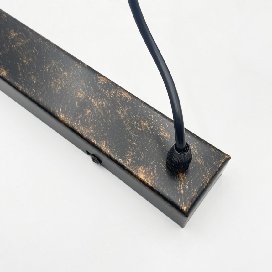 Brilagi - Lustre LED suspenso por cabo RIDDY 3xE27/60W/230V cobre/pátina