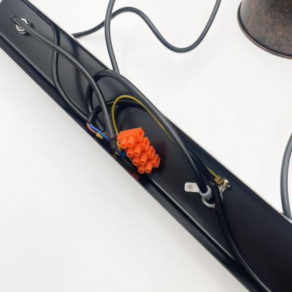 Brilagi - Lustre LED suspenso por cabo RIDDY 4xE27/60W/230V cobre/pátina