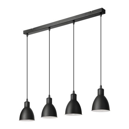 Brilagi - Lustre LED suspenso por cabo RIDDY 4xE27/60W/230V preto