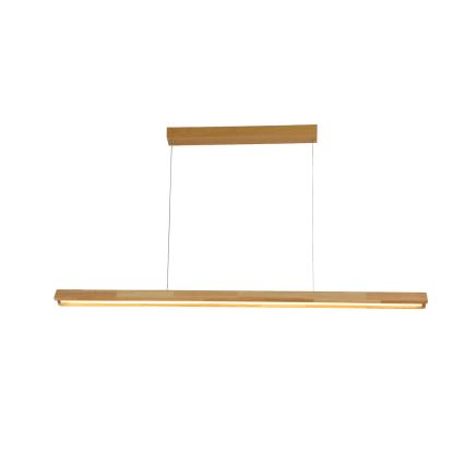 Brilagi - Lustre LED suspenso por cabo UMEA WOOD, LED, 30 W, 230 V, 120 cm, madeira de seringueira