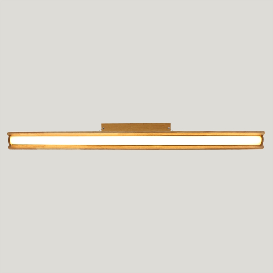 Brilagi - Lustre LED suspenso por cabo UMEA WOOD, LED, 30 W, 230 V, 120 cm, madeira de seringueira