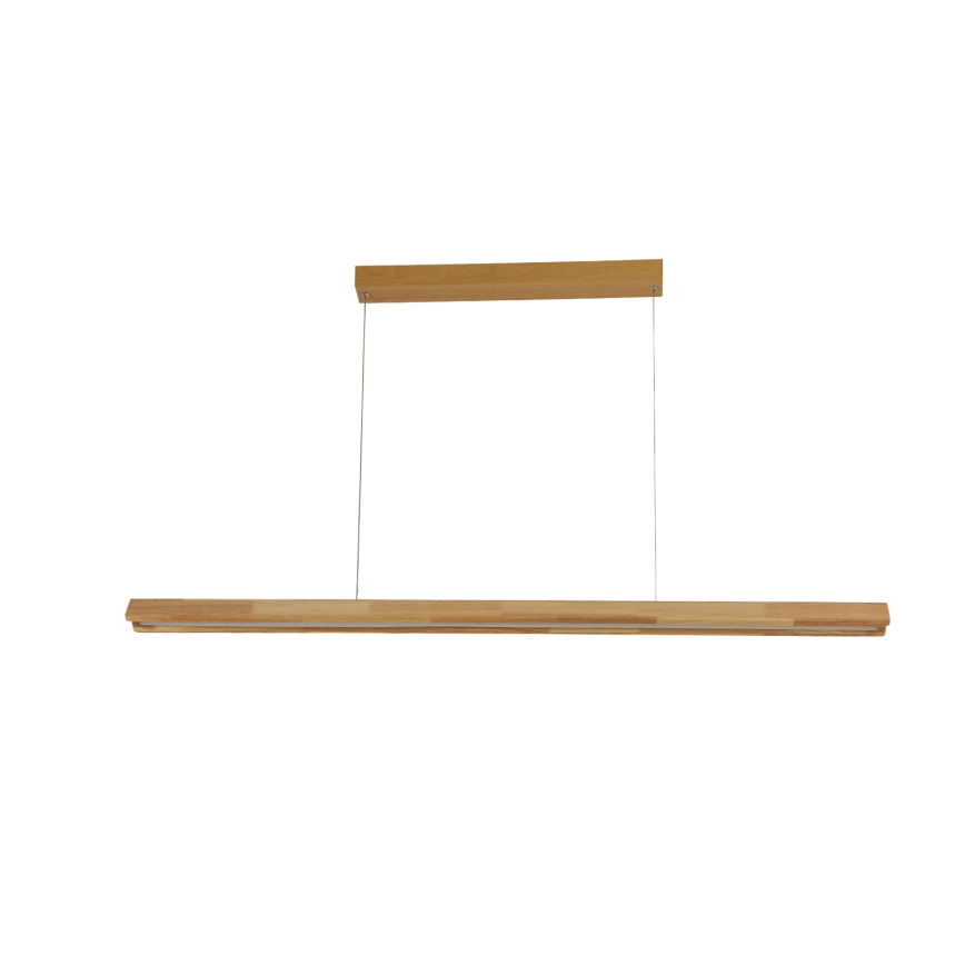 Brilagi - Lustre LED suspenso por cabo UMEA WOOD, LED, 30 W, 230 V, 120 cm, madeira de seringueira