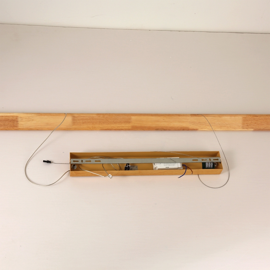 Brilagi - Lustre LED suspenso por cabo UMEA WOOD LED/30W/230V 120 cm, madeira