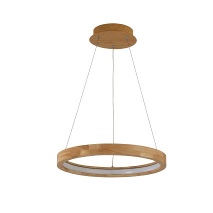 Brilagi - Lustre LED suspenso por cabo UMEA WOOD LED/30W/230V Ø 40 cm madeira de seringueira