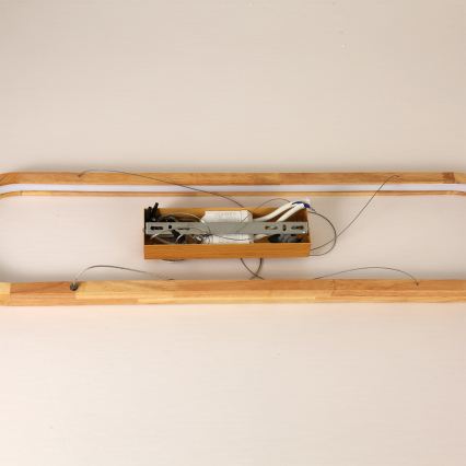 Brilagi - Lustre LED suspenso por cabo UMEA WOOD LED/40W/230V 90x22 cm madeira