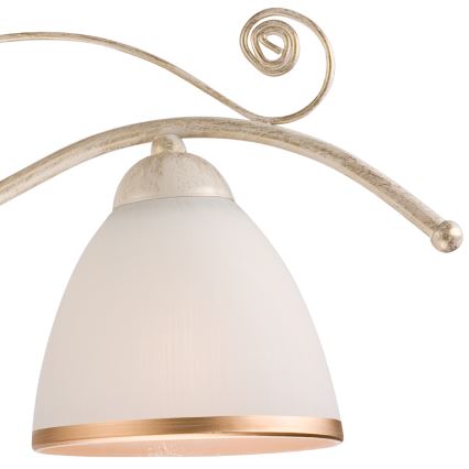 Brilagi - Lustre LED suspenso por corrente ANTICO 3xE27/60W/230V 3000K pátina branca
