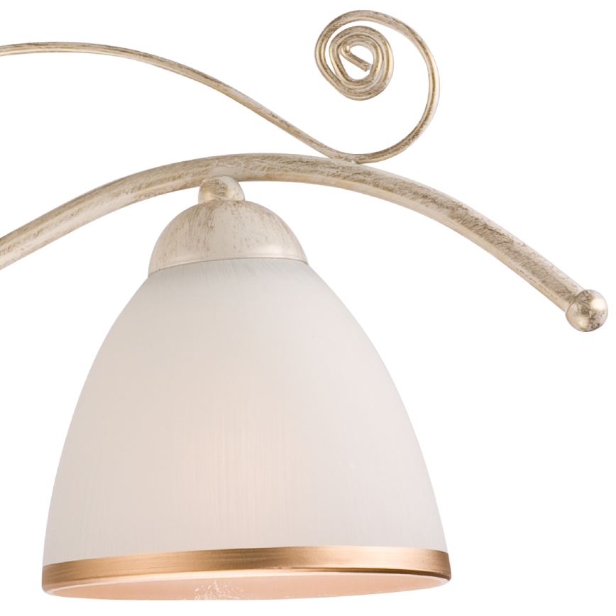 Brilagi - Lustre LED suspenso por corrente ANTICO 3xE27/60W/230V 3000K pátina branca