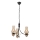 Brilagi - Lustre LED suspenso por corrente COTTAGE 3xE14/40W/230V carvalho/preto/bege fumado