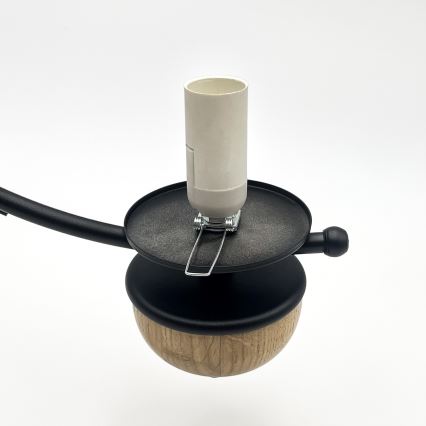 Brilagi - Lustre LED suspenso por corrente COTTAGE 3xE14/40W/230V carvalho/preto/bege fumado