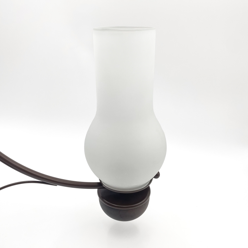 Brilagi - Lustre LED suspenso por corrente COTTAGE 3xE14/40W/230V faia/castanho/branco