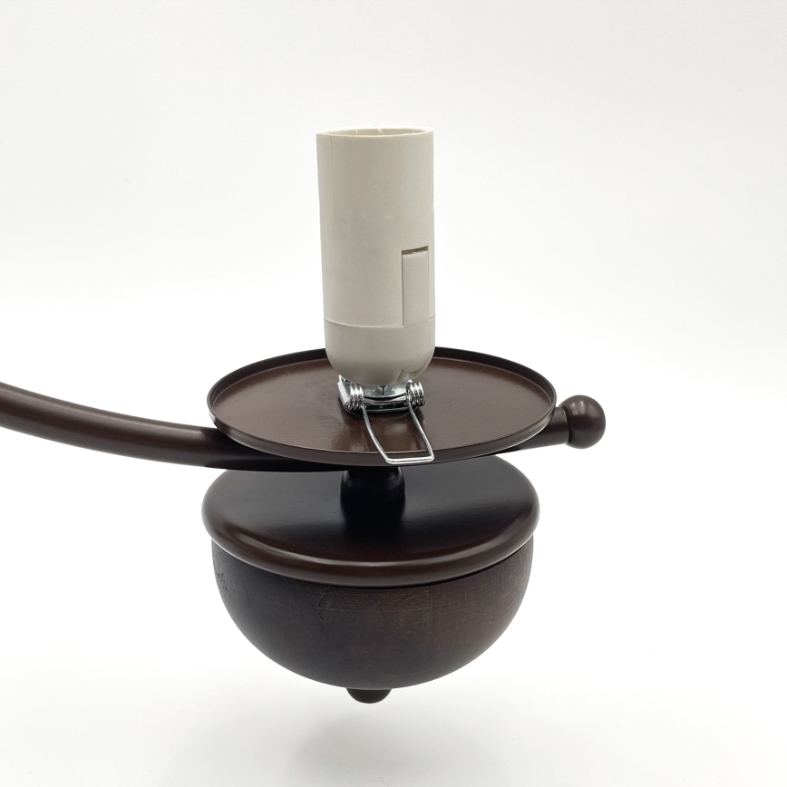 Brilagi - Lustre LED suspenso por corrente COTTAGE 3xE14/40W/230V faia/castanho/branco