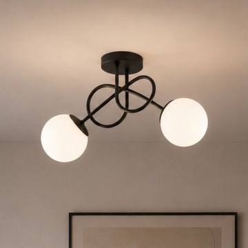 Brilagi - Lustre MILO de montagem superficial 2xE27/60W/230V preto