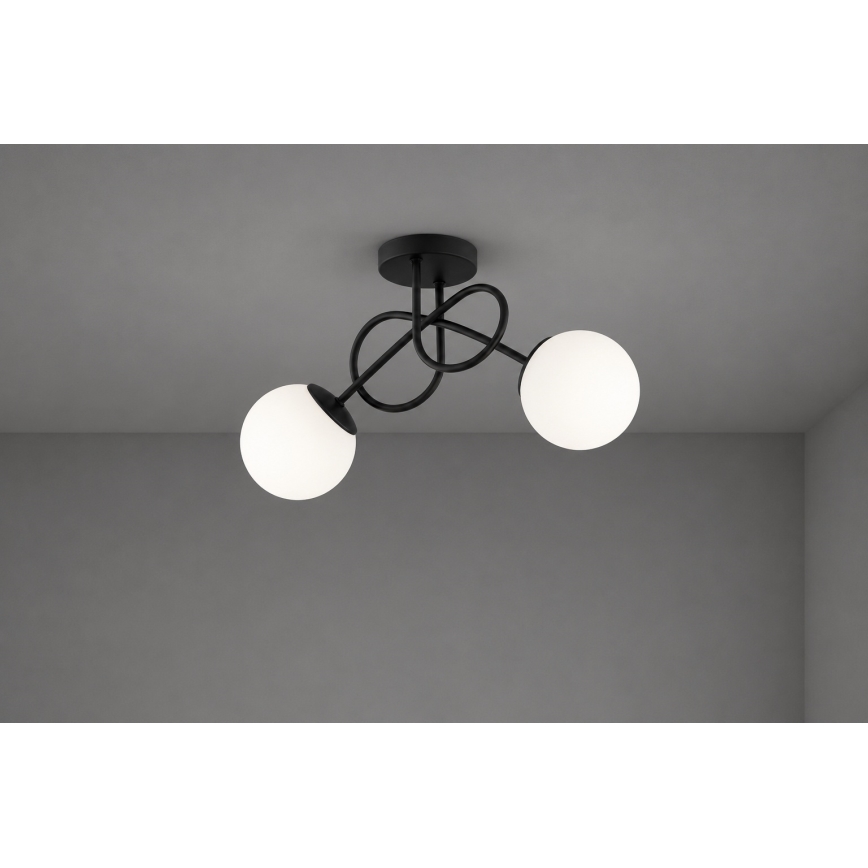 Brilagi - Lustre MILO de montagem superficial 2xE27/60W/230V preto