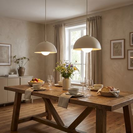 Brilagi - Lustre pendente com cabo, COSMO 1x E27/60W/230V, Ø 30 cm, bege/dourado
