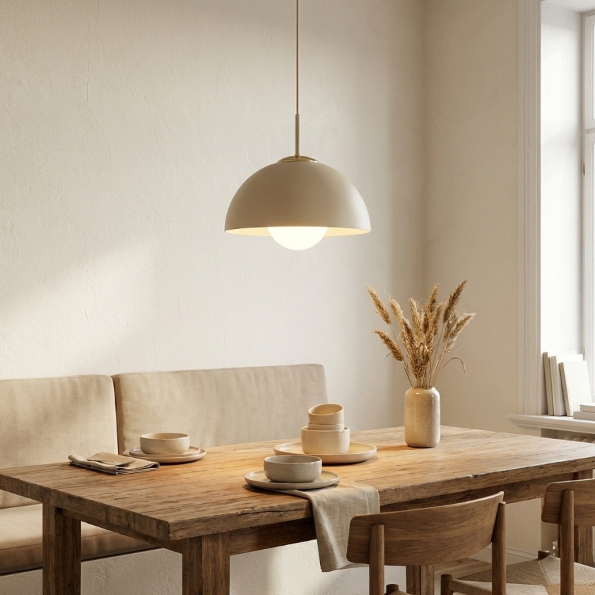 Brilagi - Lustre pendente com cabo, COSMO 1x E27/60W/230V, Ø 30 cm, bege/dourado