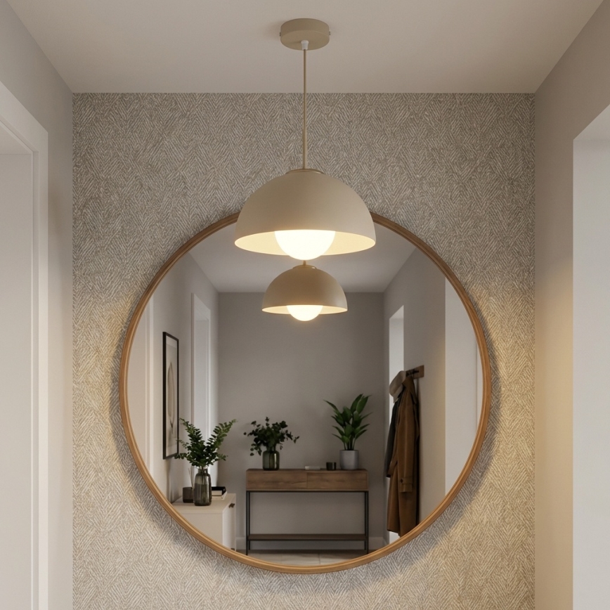 Brilagi - Lustre pendente com cabo, COSMO 1x E27/60W/230V, Ø 30 cm, bege/dourado