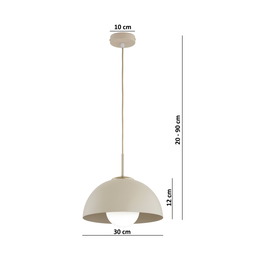 Brilagi - Lustre pendente com cabo, COSMO 1x E27/60W/230V, Ø 30 cm, bege/dourado