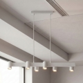 Brilagi - Lustre pendente com cabo SELE 6xGU10/30W/230V branco